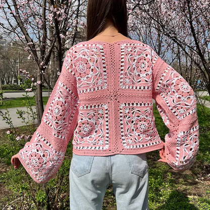 🌼 Daisy Granny Square Sweater Pattern