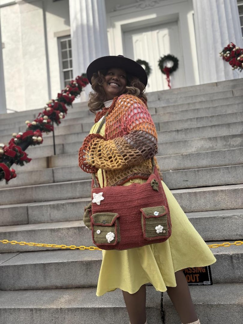 inflorescence messenger bag crochet pattern